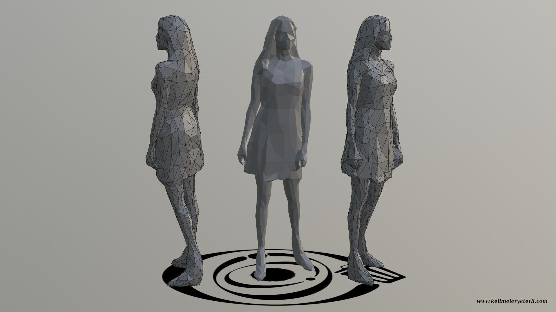 Human 054 LP R Low-poly 3D model_1
