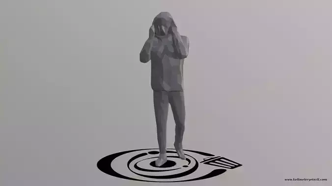 Human 055 LP R Low-poly 3D model