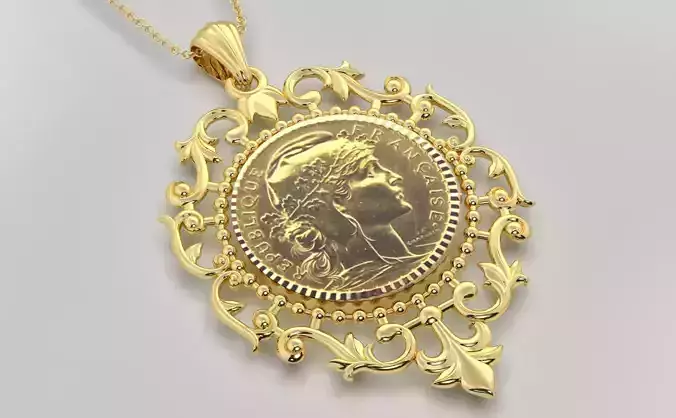 Republique Francaise Pendant  3D print model