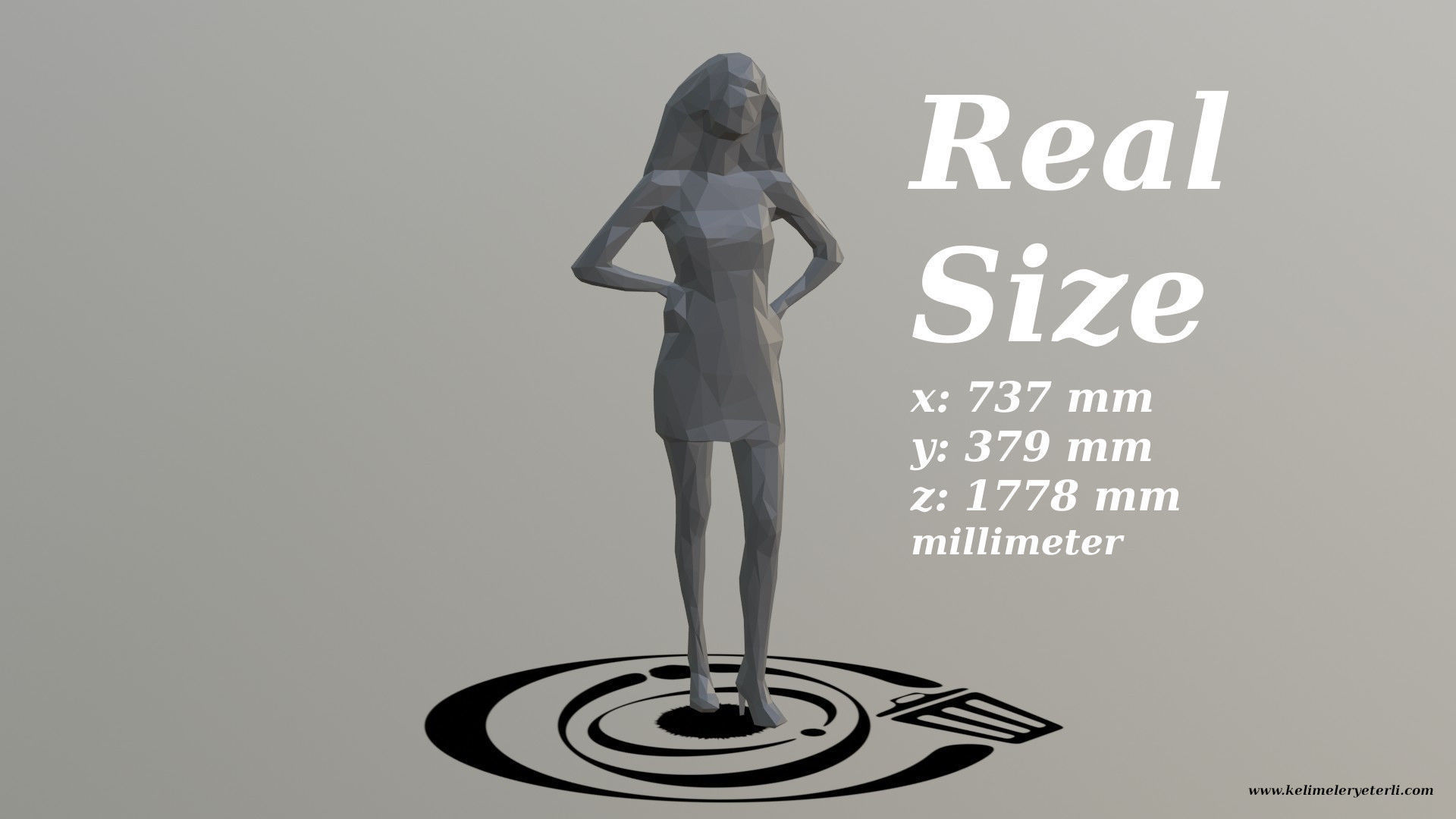 Human 056 LP R Low-poly 3D model_3