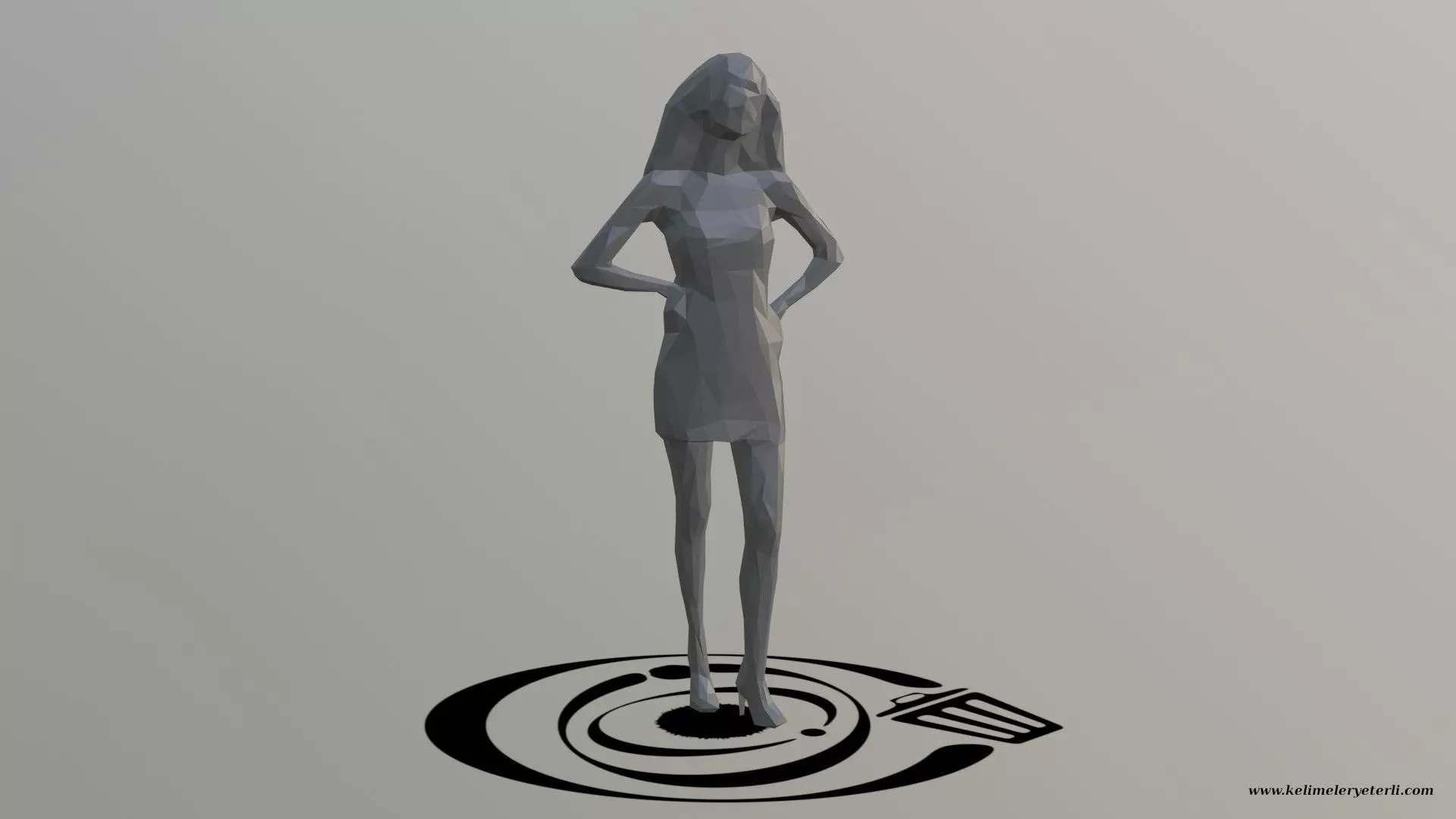 Human 056 LP R Low-poly 3D model_0