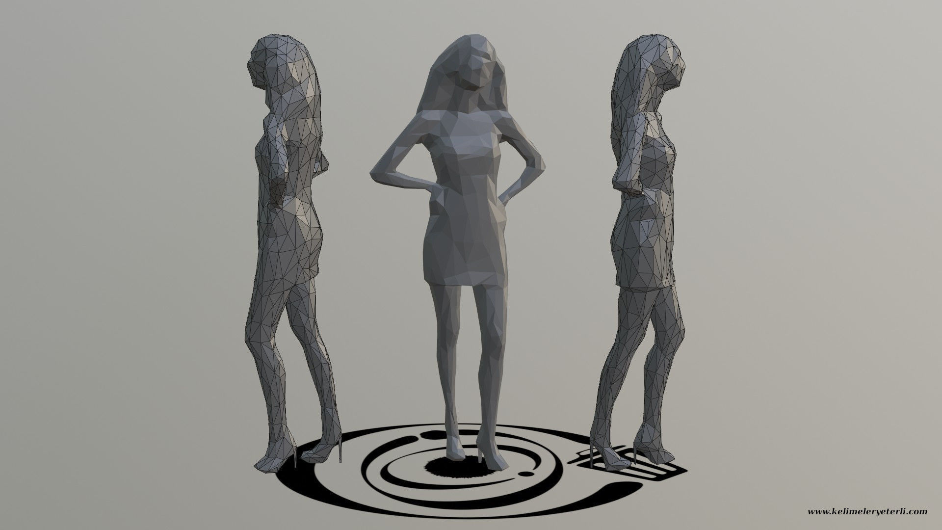 Human 056 LP R Low-poly 3D model_1