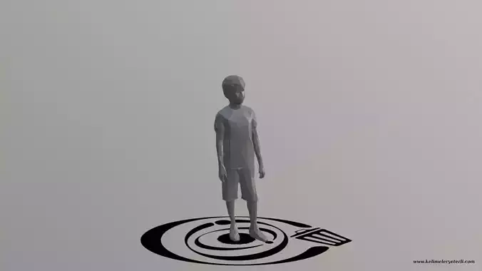 Human 057 LP R Low-poly 3D model