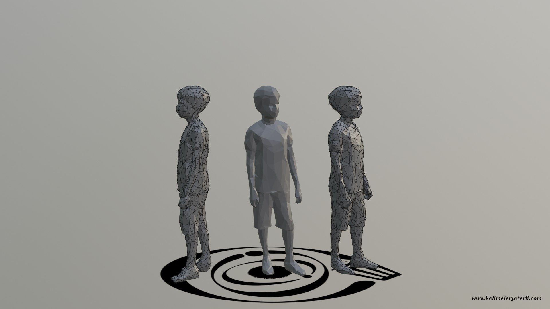 Human 057 LP R Low-poly 3D model_1