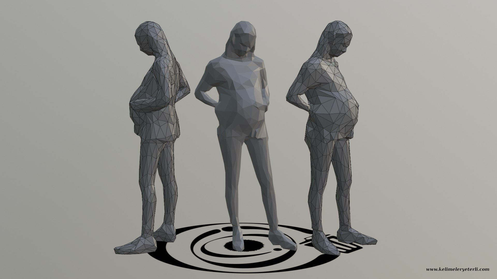 Human 058 LP R Low-poly 3D model_1