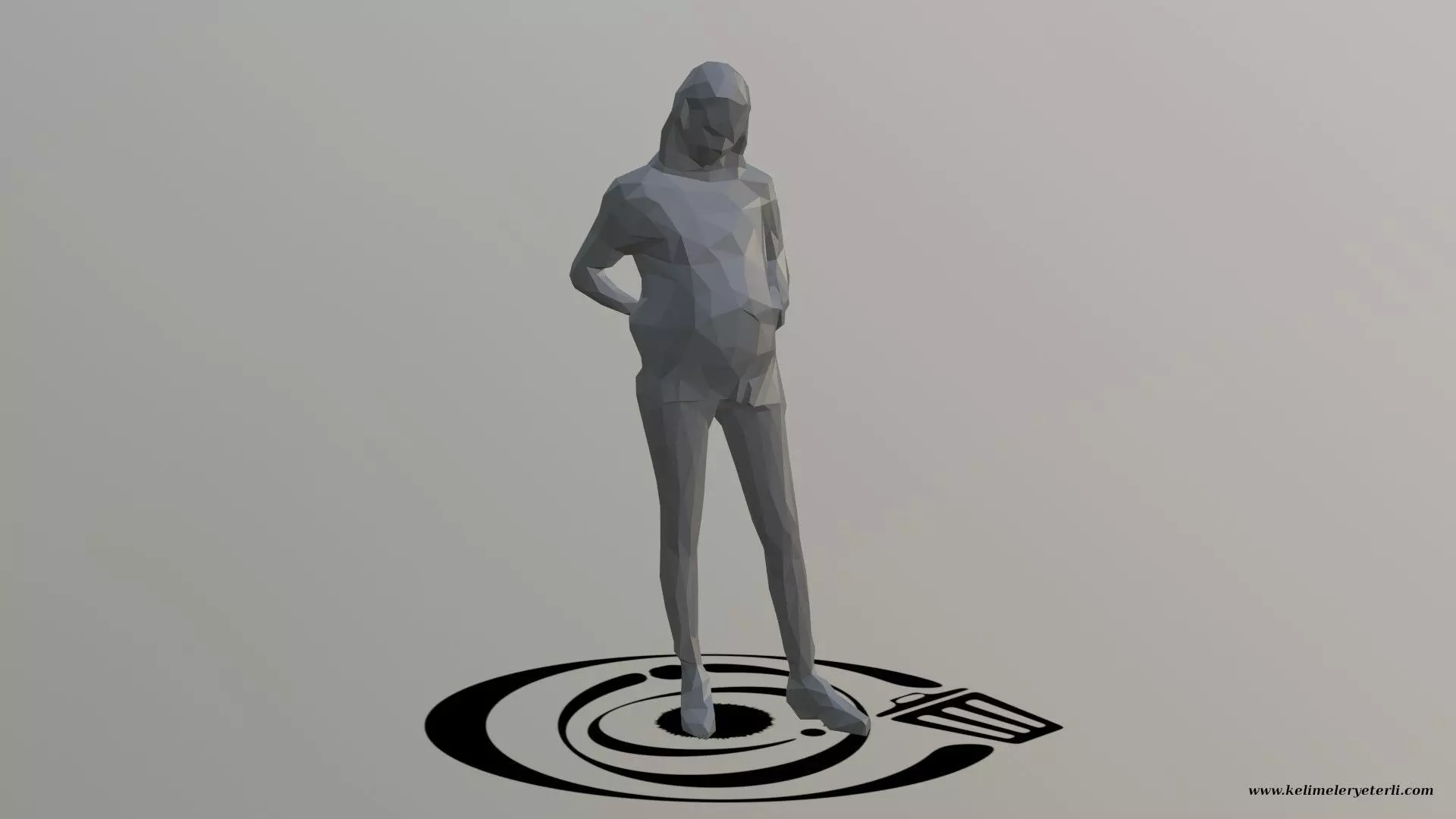 Human 058 LP R Low-poly 3D model_0