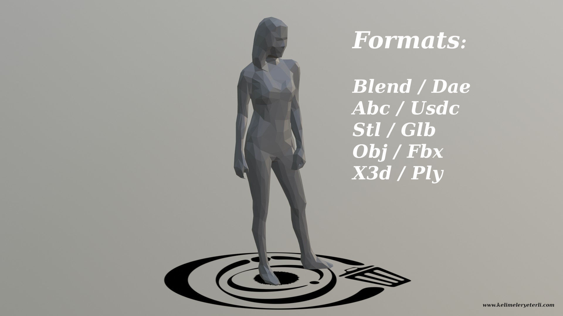 Human 059 LP R Low-poly 3D model_2