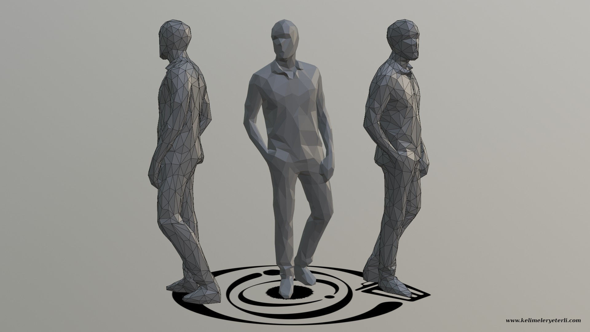 Human 060 LP R Low-poly 3D model_1