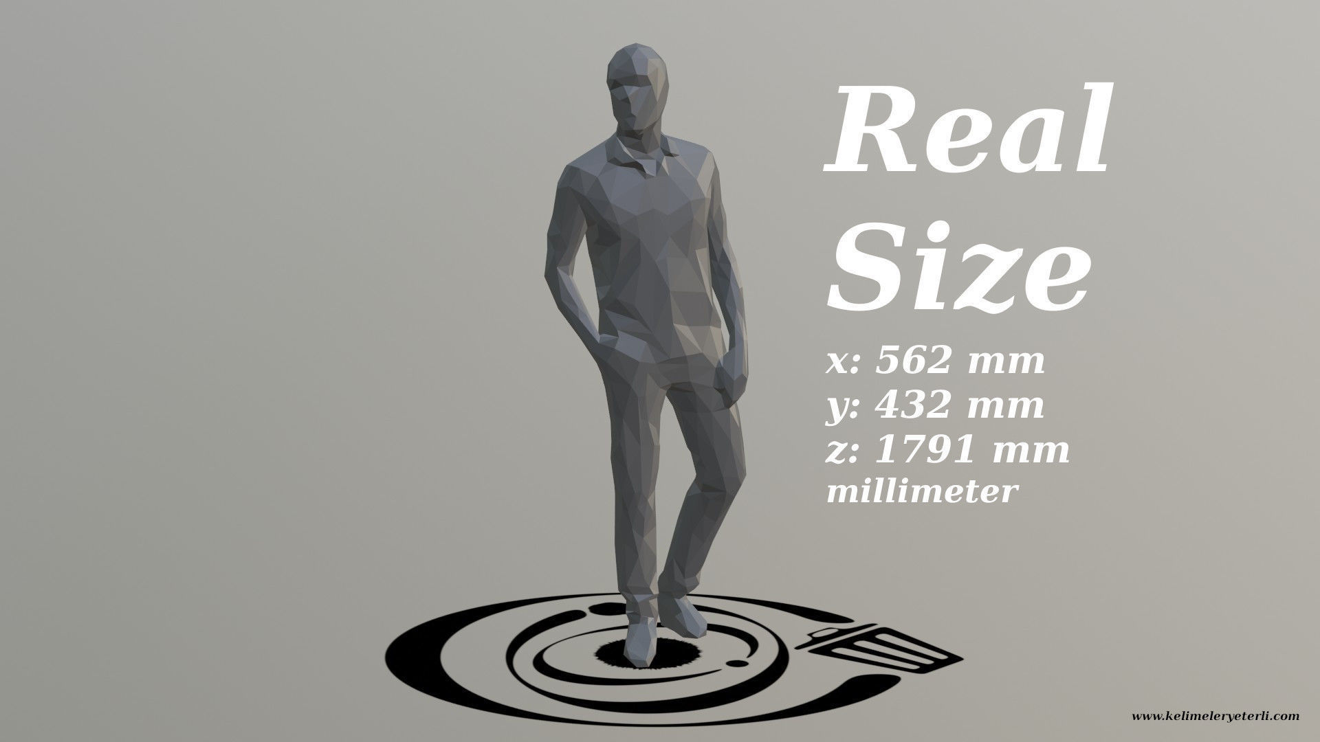 Human 060 LP R Low-poly 3D model_3