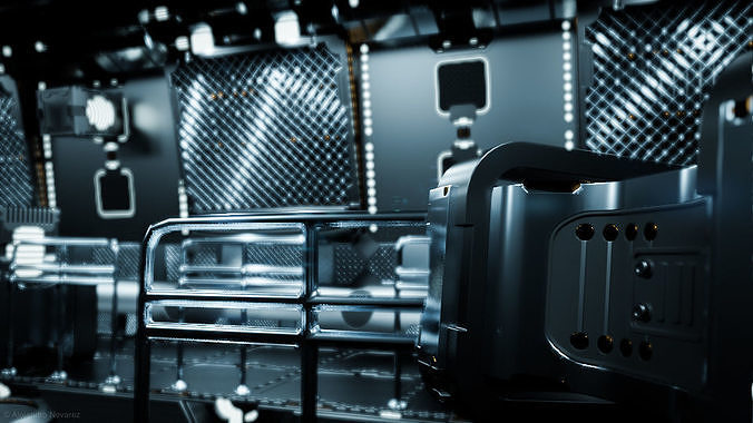24 Sci-Fi 3D models - Interior Asset Pack 3D model 3