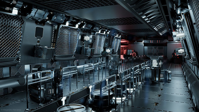 24 Sci-Fi 3D models - Interior Asset Pack 3D model 2