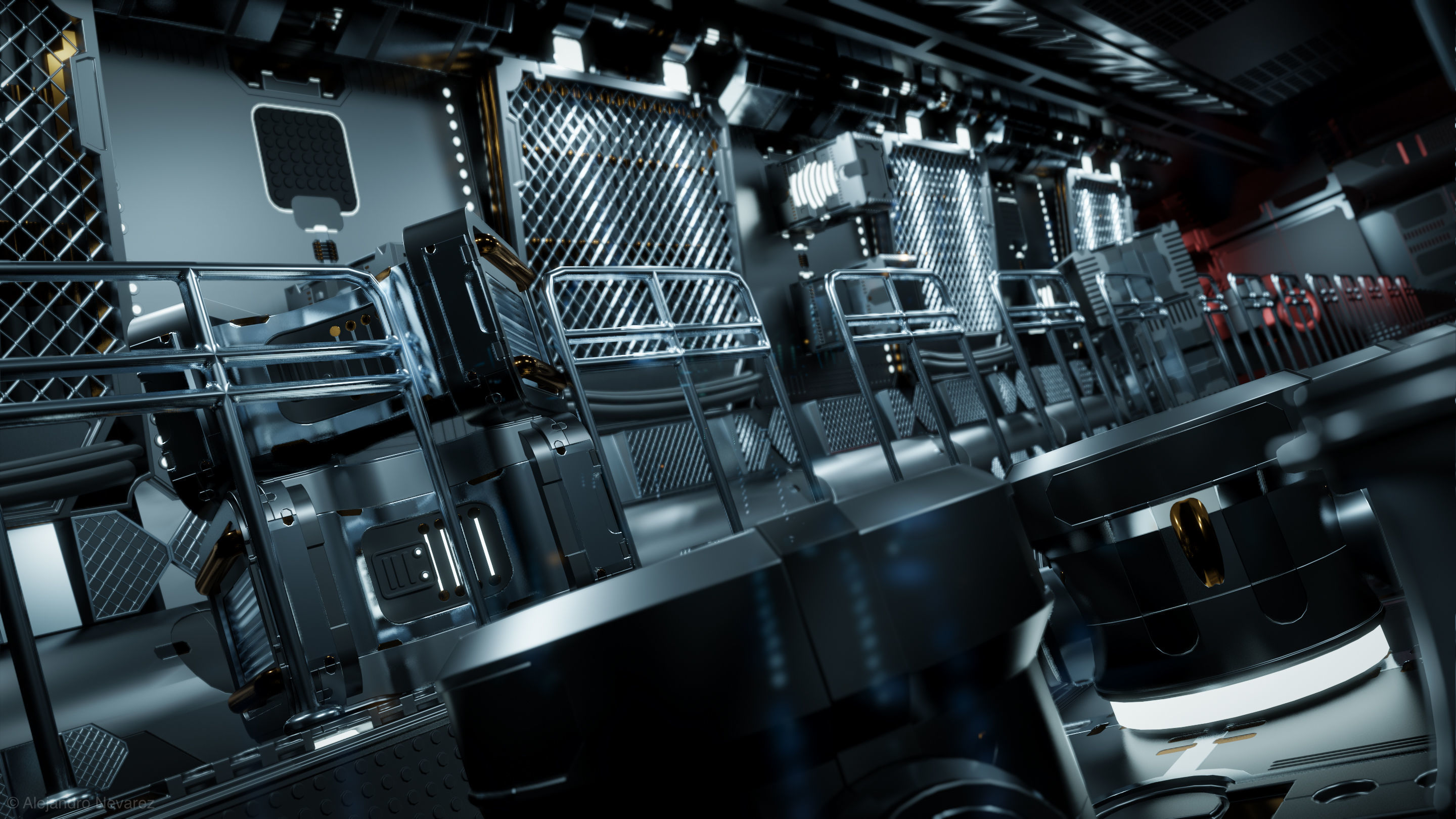 24 Sci-Fi 3D models - Interior Asset Pack 3D model_3