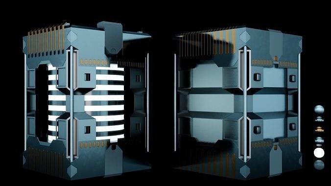 24 Sci-Fi 3D models - Interior Asset Pack 3D model 7
