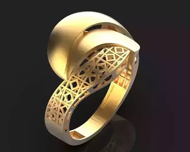 ultra vision ring Silver Gold  Print