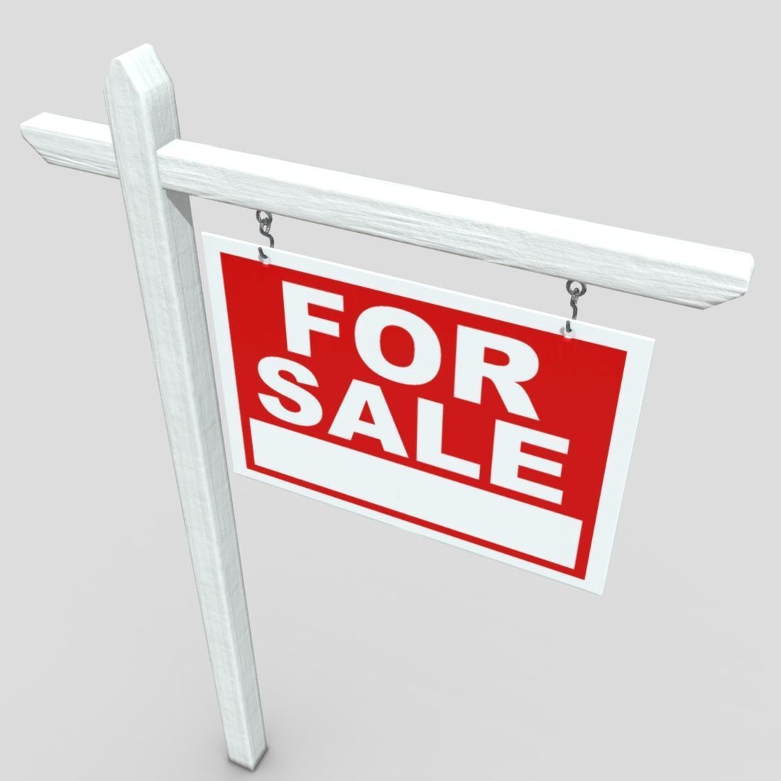 Sign 1 street Low-poly 3D model_4