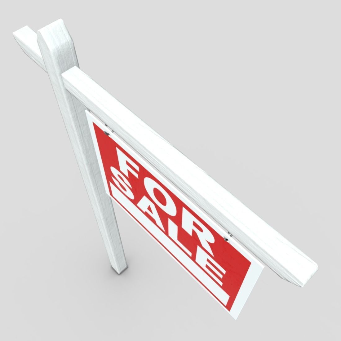 Sign 1 street Low-poly 3D model_6