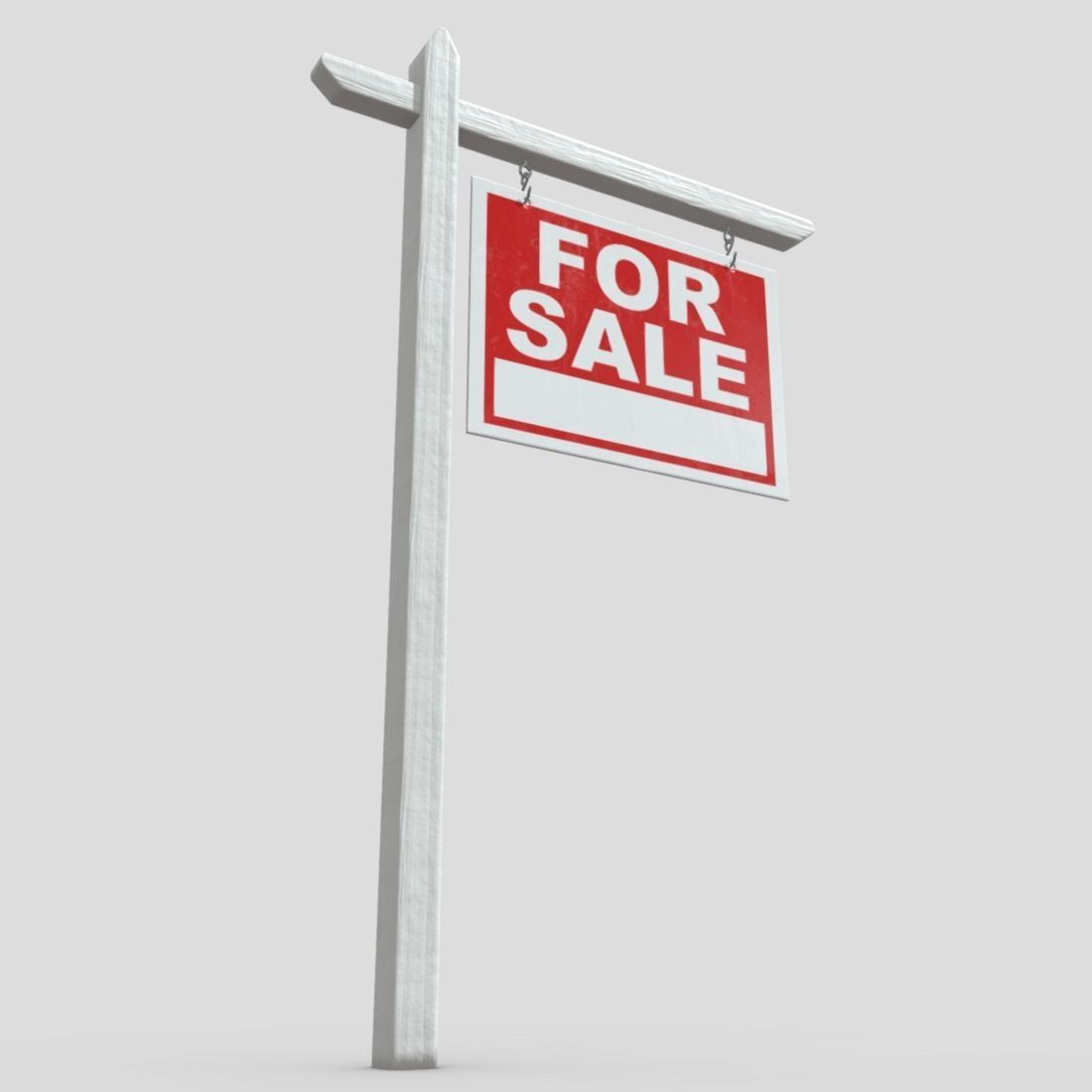 Sign 1 street Low-poly 3D model_10