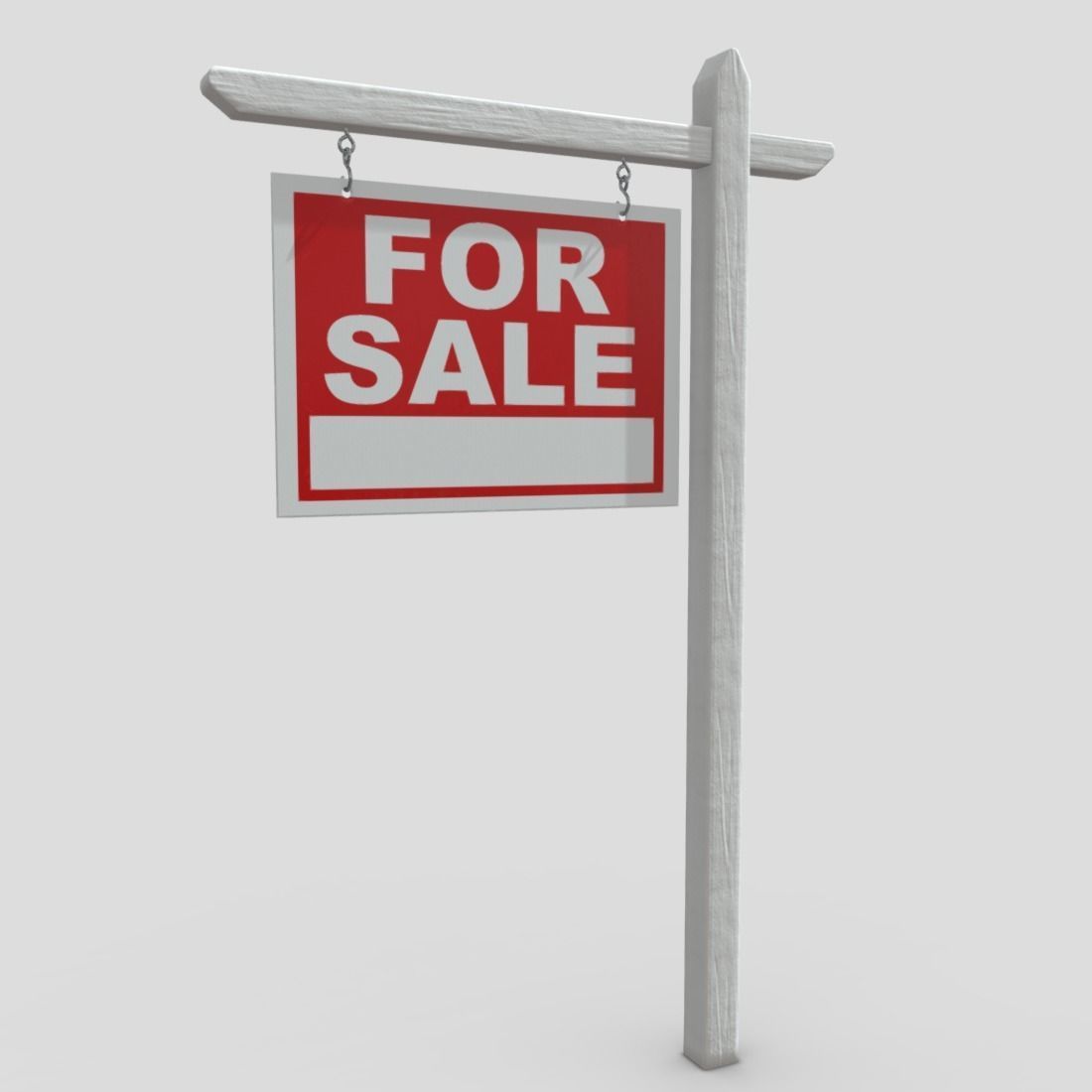 Sign 1 street Low-poly 3D model_8