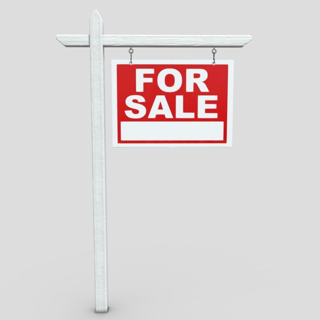 Sign 1 street Low-poly 3D model_2