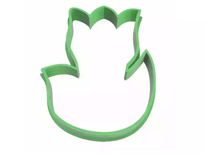 0145 Large Tulip cookie cutter 