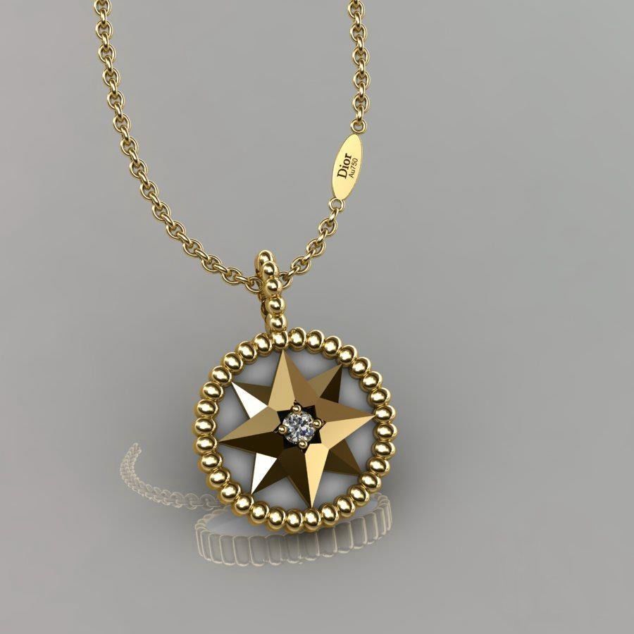 Dior Pendant 3D print model_2