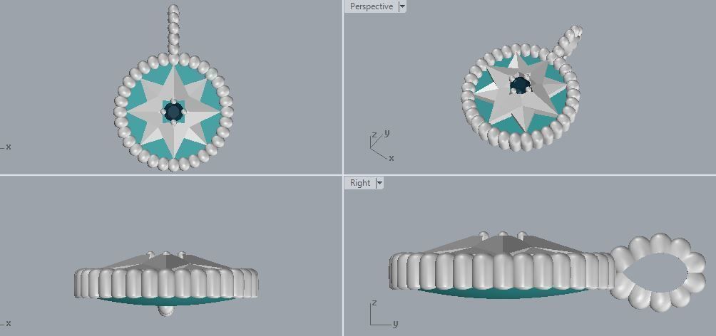 Dior Pendant 3D print model_9