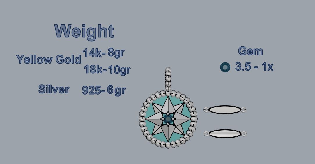 Dior Pendant 3D print model_5