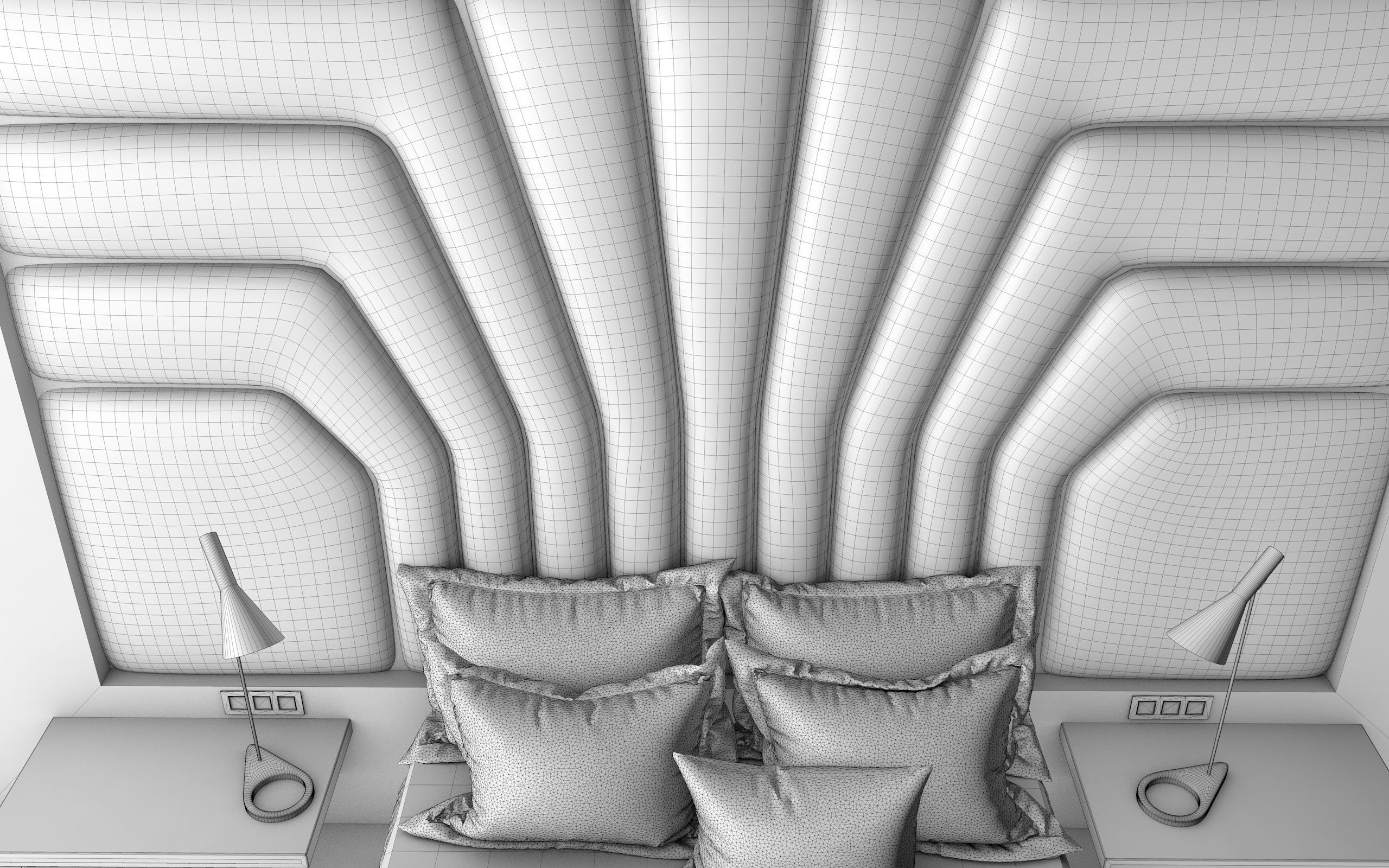 badroom 3d model modern bedroom 3D model_8