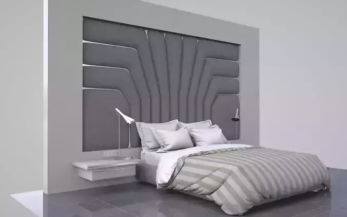 badroom 3d model modern bedroom 3D model