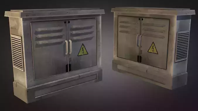 Electric Fuse Box 02 Low-poly 3D model