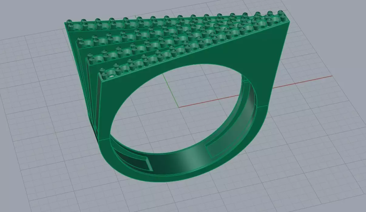 ring ring made from lego bricks Free 3D print model