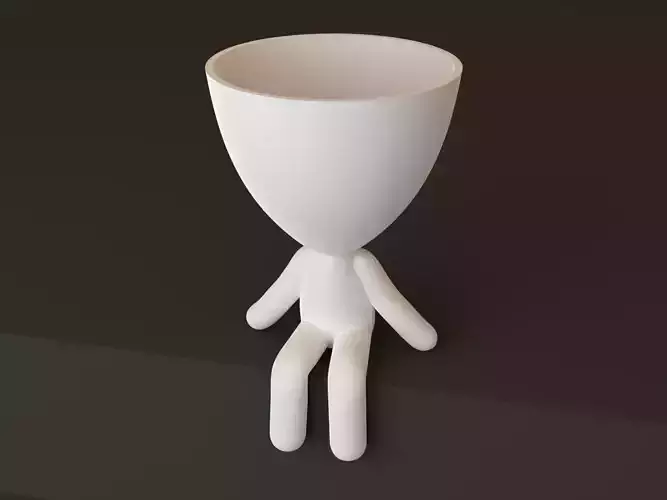 Robert plant pot style 3D printable model STL OBJ 3MF PLY