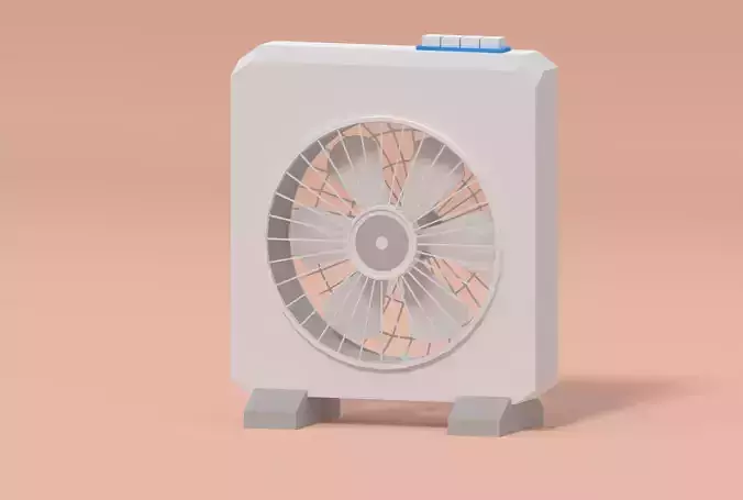 Floor Fan Low-poly 3D model