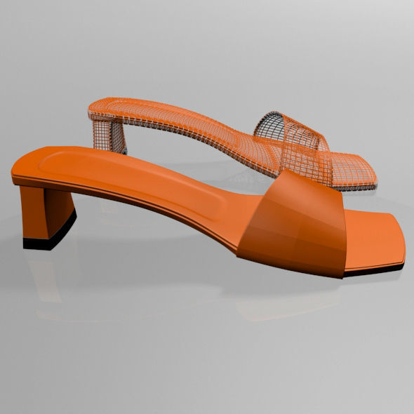 Square-Toe Block-Heel Sandals 01 3D model_16