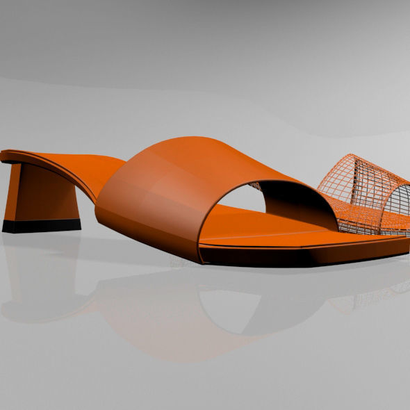 Square-Toe Block-Heel Sandals 01 3D model_22