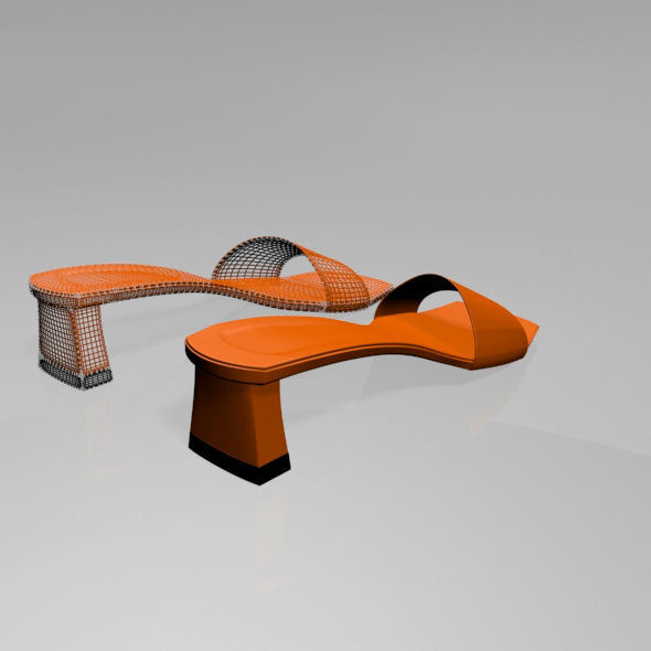 Square-Toe Block-Heel Sandals 01 3D model_6