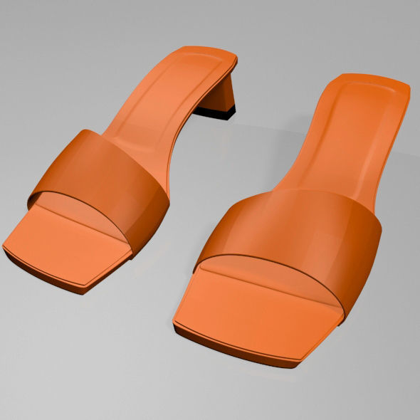 Square-Toe Block-Heel Sandals 01 3D model_13