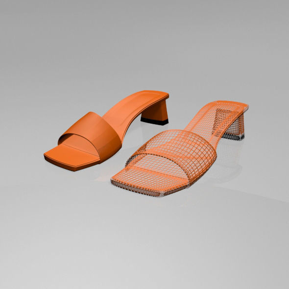 Square-Toe Block-Heel Sandals 01 3D model_12