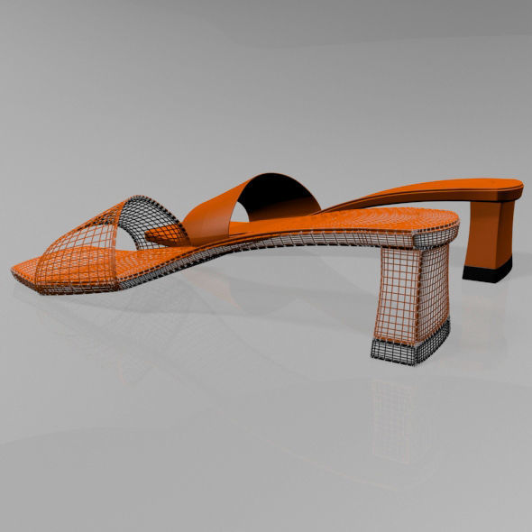 Square-Toe Block-Heel Sandals 01 3D model_27