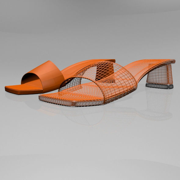 Square-Toe Block-Heel Sandals 01 3D model_26