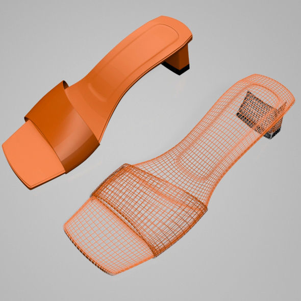 Square-Toe Block-Heel Sandals 01 3D model_18