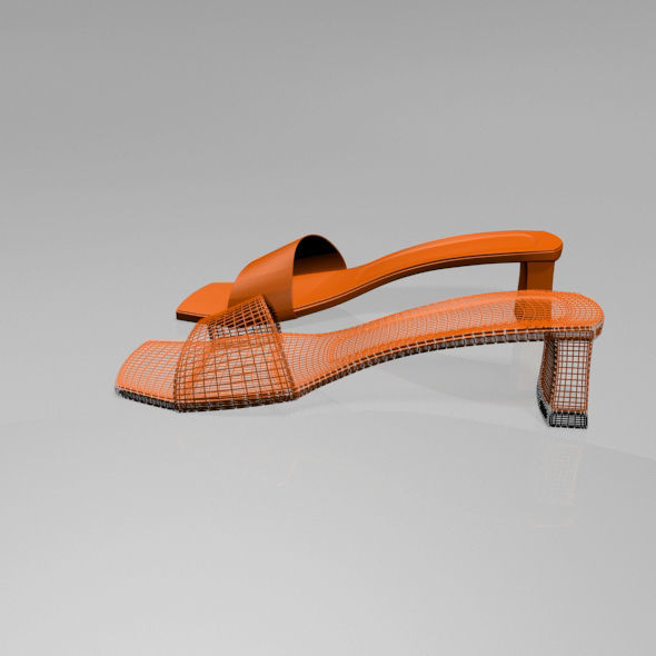 Square-Toe Block-Heel Sandals 01 3D model_10