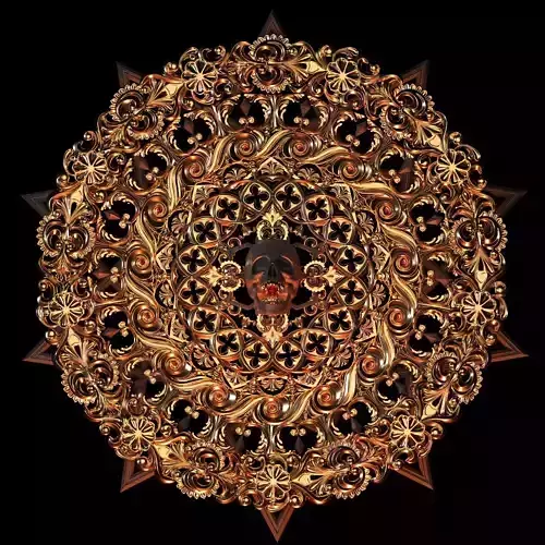 Ornament skull give away Free 3D model