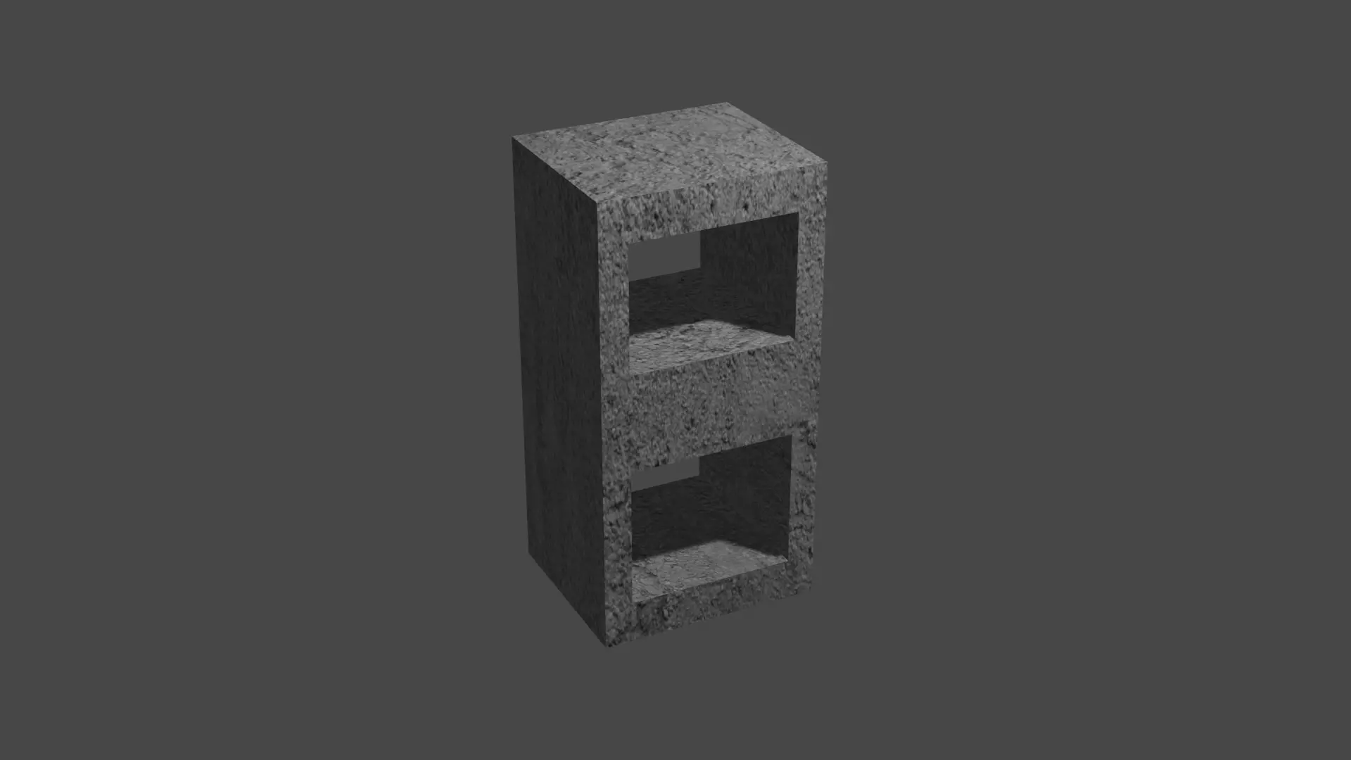 Cinderblock concrete block Free 3D model