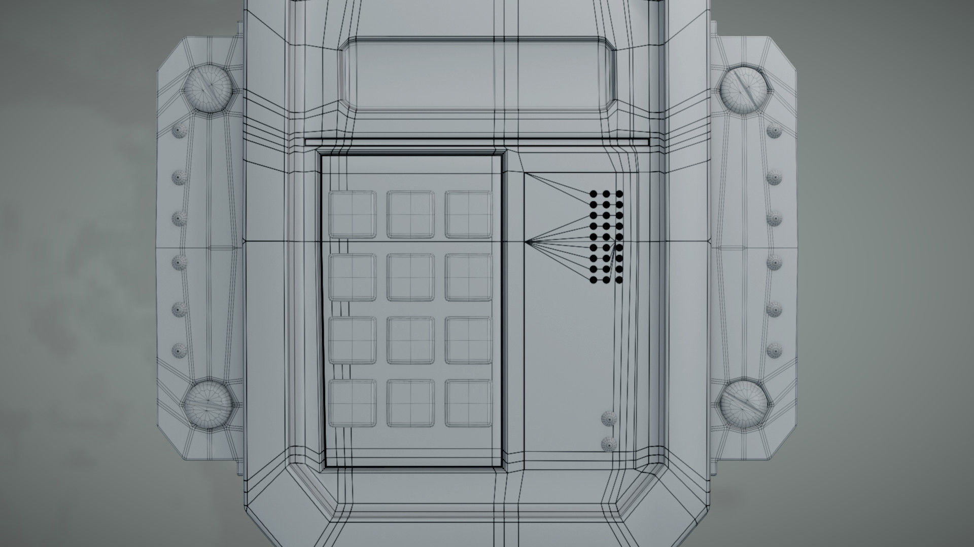 Sci-fi Security Keypad Low-poly 3D model_7