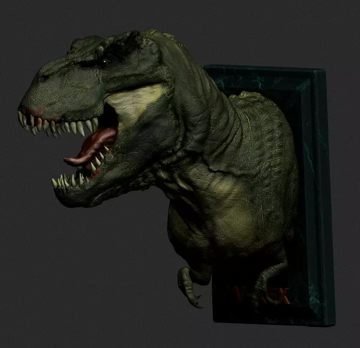  Tyrannosaurus Vastatossaur -REX - wall 3D print model_0