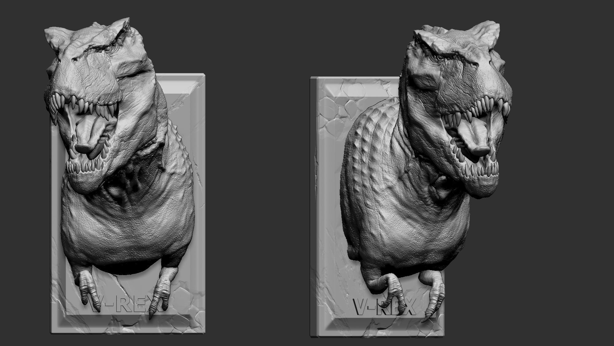  Tyrannosaurus Vastatossaur -REX - wall 3D print model_4