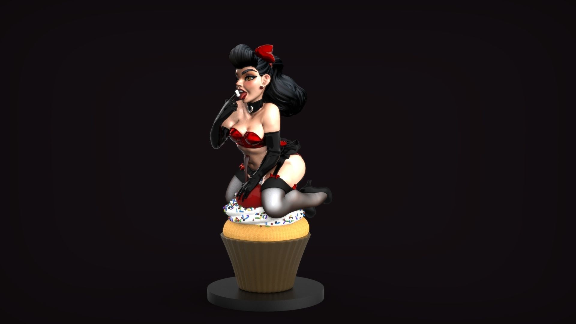 Cupcake Pinup 3D print model_17