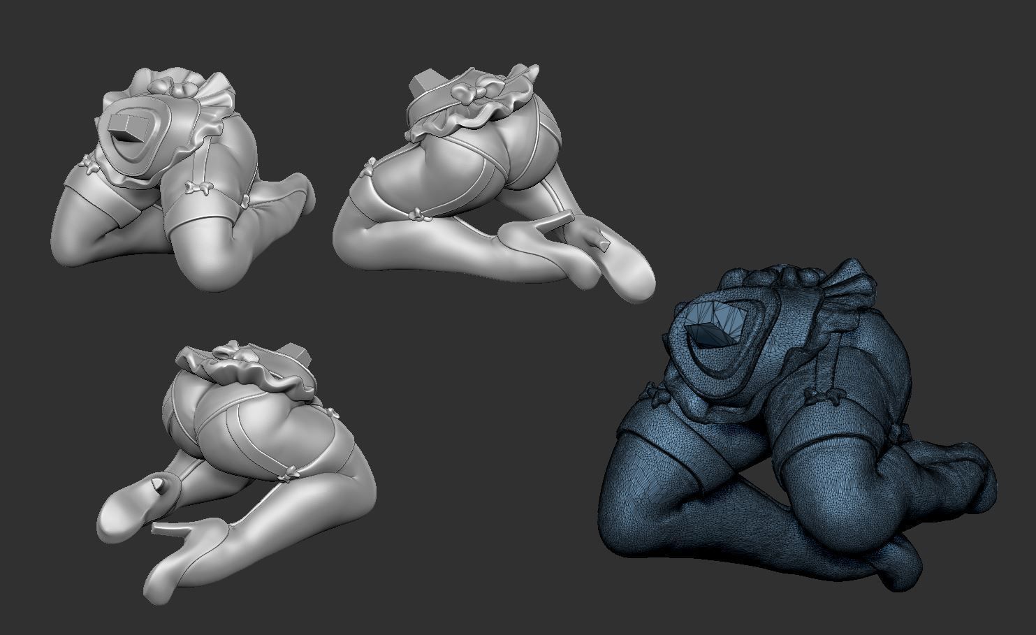 Cupcake Pinup 3D print model_10