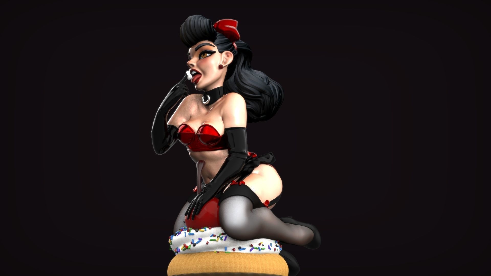 Cupcake Pinup 3D print model_21